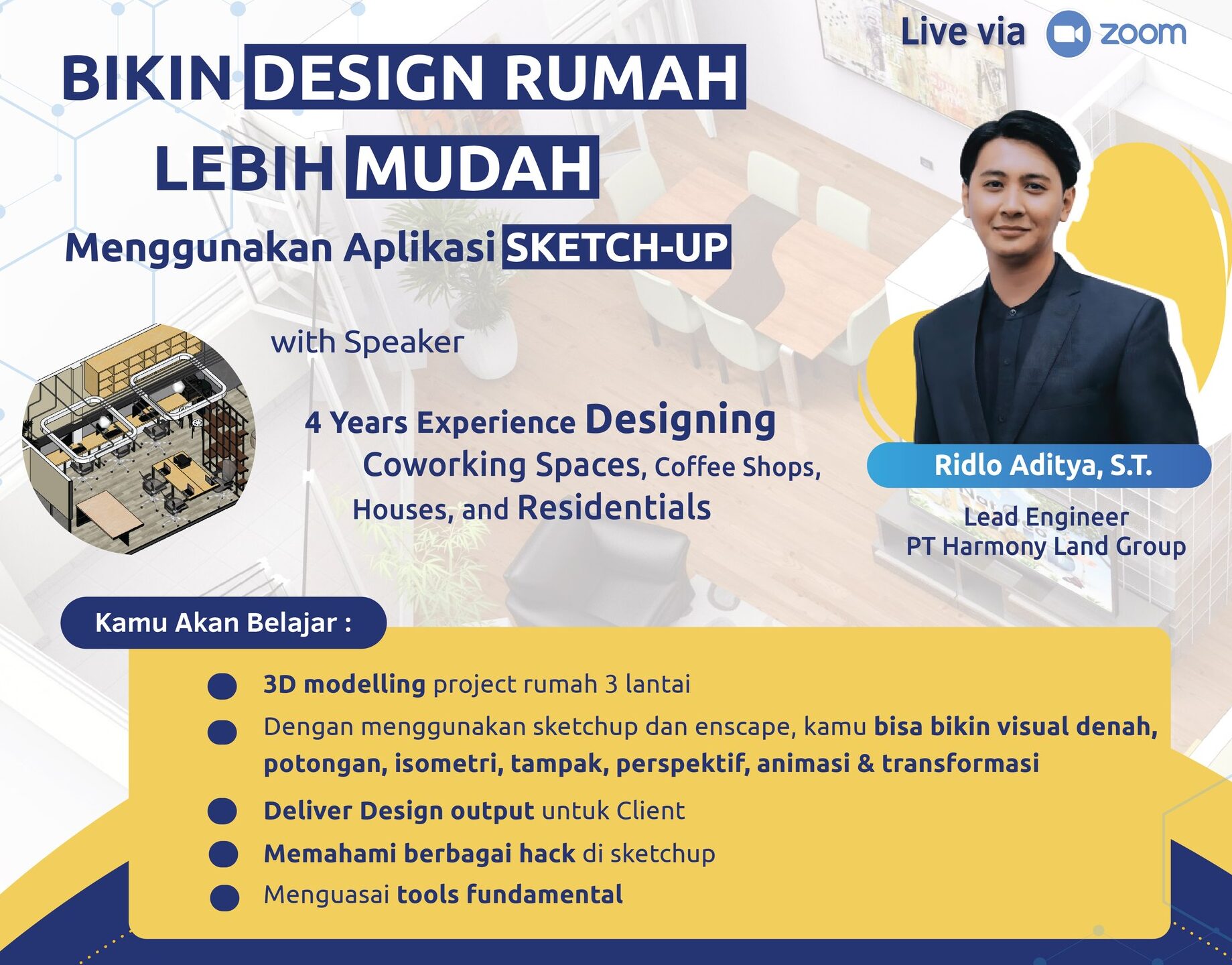 2 Jam Bisa Desain Rumah Menggunakan Sketchup